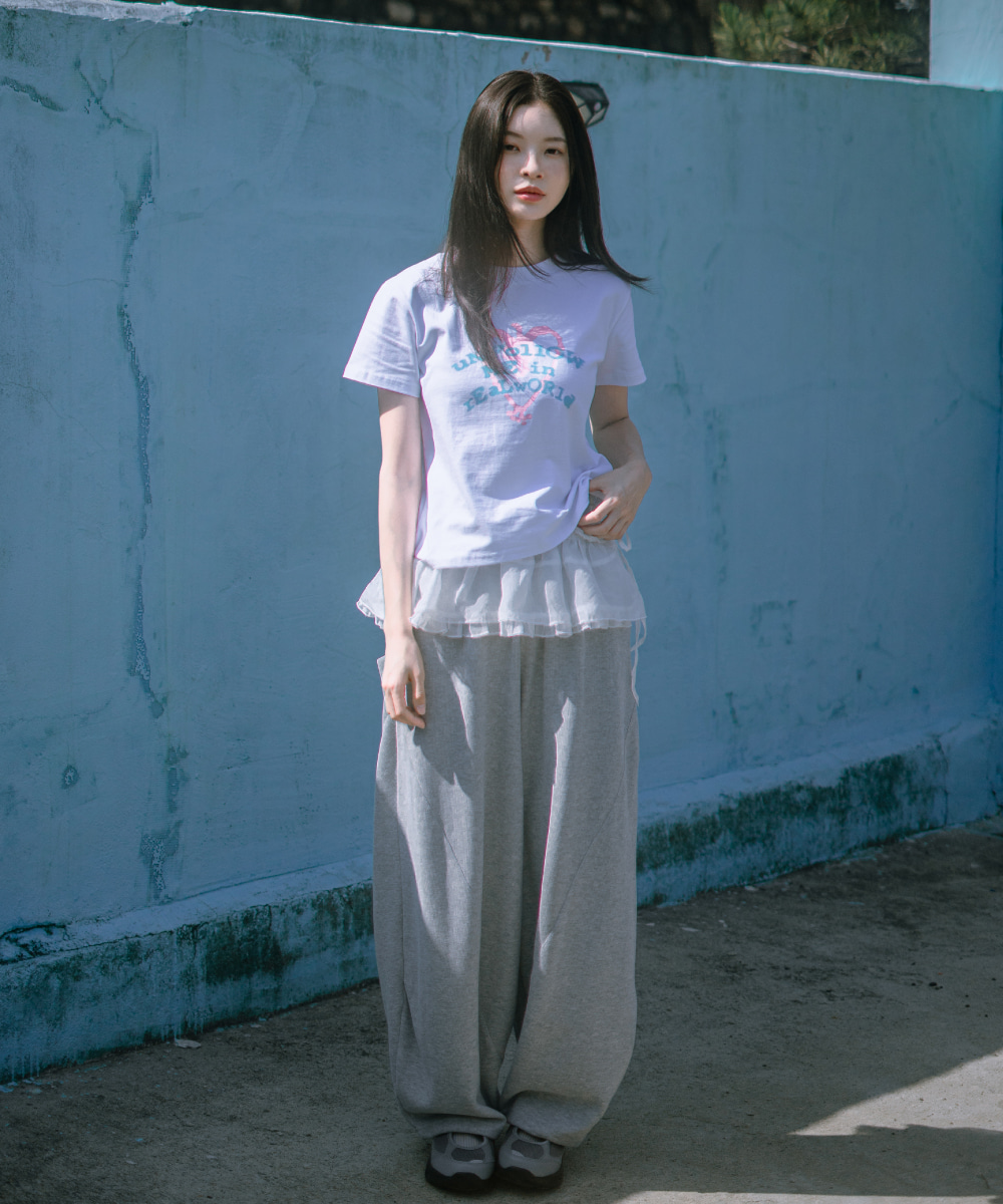 DANDEL | DD unfollow me tee (WHITE) - 2025 썸머 컬렉션