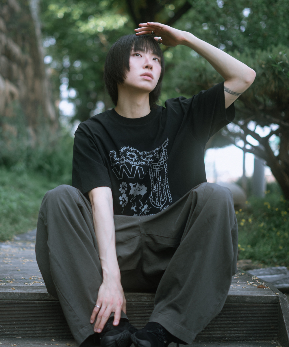 ★DANDEL★ DD lost wifi tee BLACK DANDEL | DD lost wifi tee - 블랙 여름 컬렉션