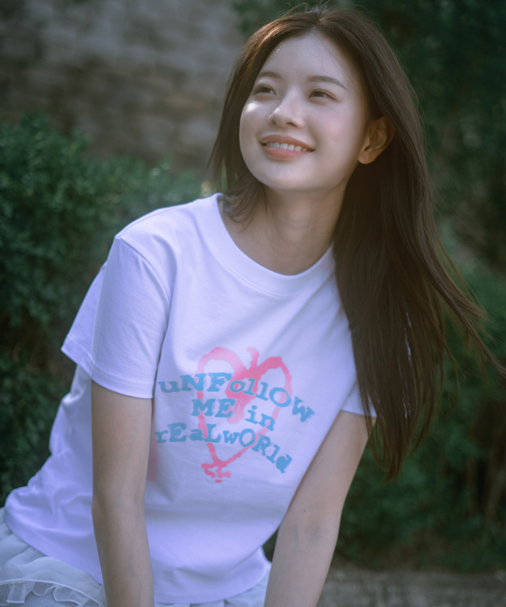 ★DANDEL★ DD unfollow me tee WHITE DANDEL] DD unfollow me tee (WHITE) - DANDEL | 리켓