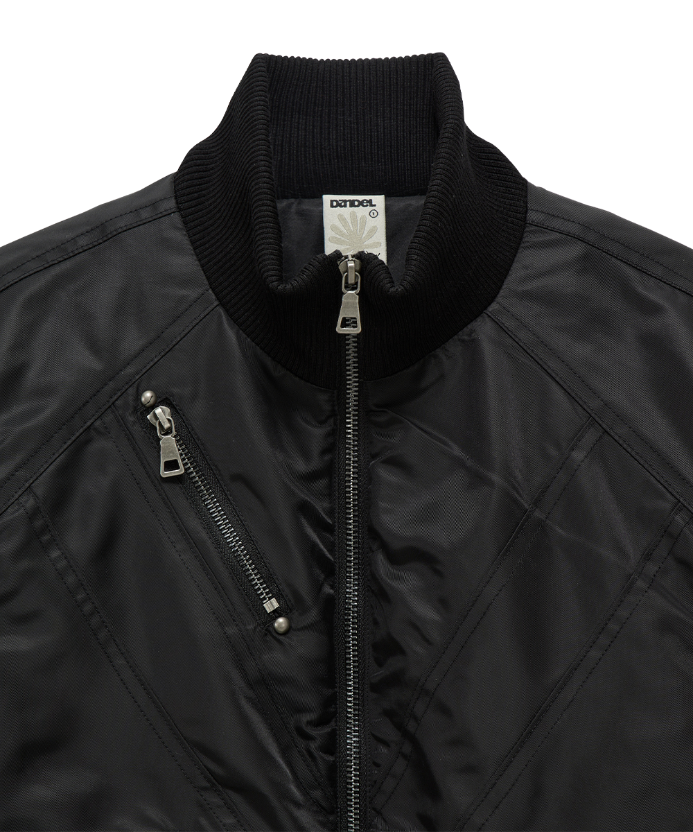DANDEL] DD cropped studded MA-1 jacket (BLACK) - DANDEL | 리켓