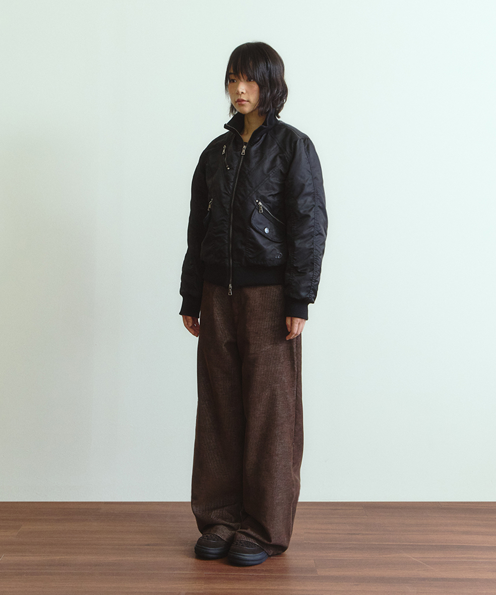 DANDEL] DD cropped studded MA-1 jacket (BLACK) - DANDEL | 리켓