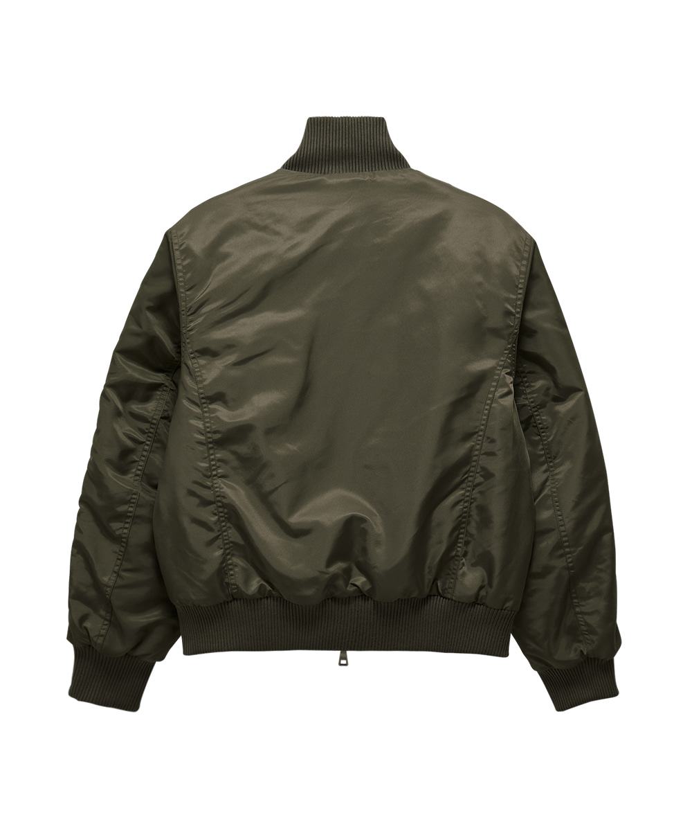 DANDEL] DD cropped studded MA-1 jacket (KHAKI) - DANDEL | 리켓