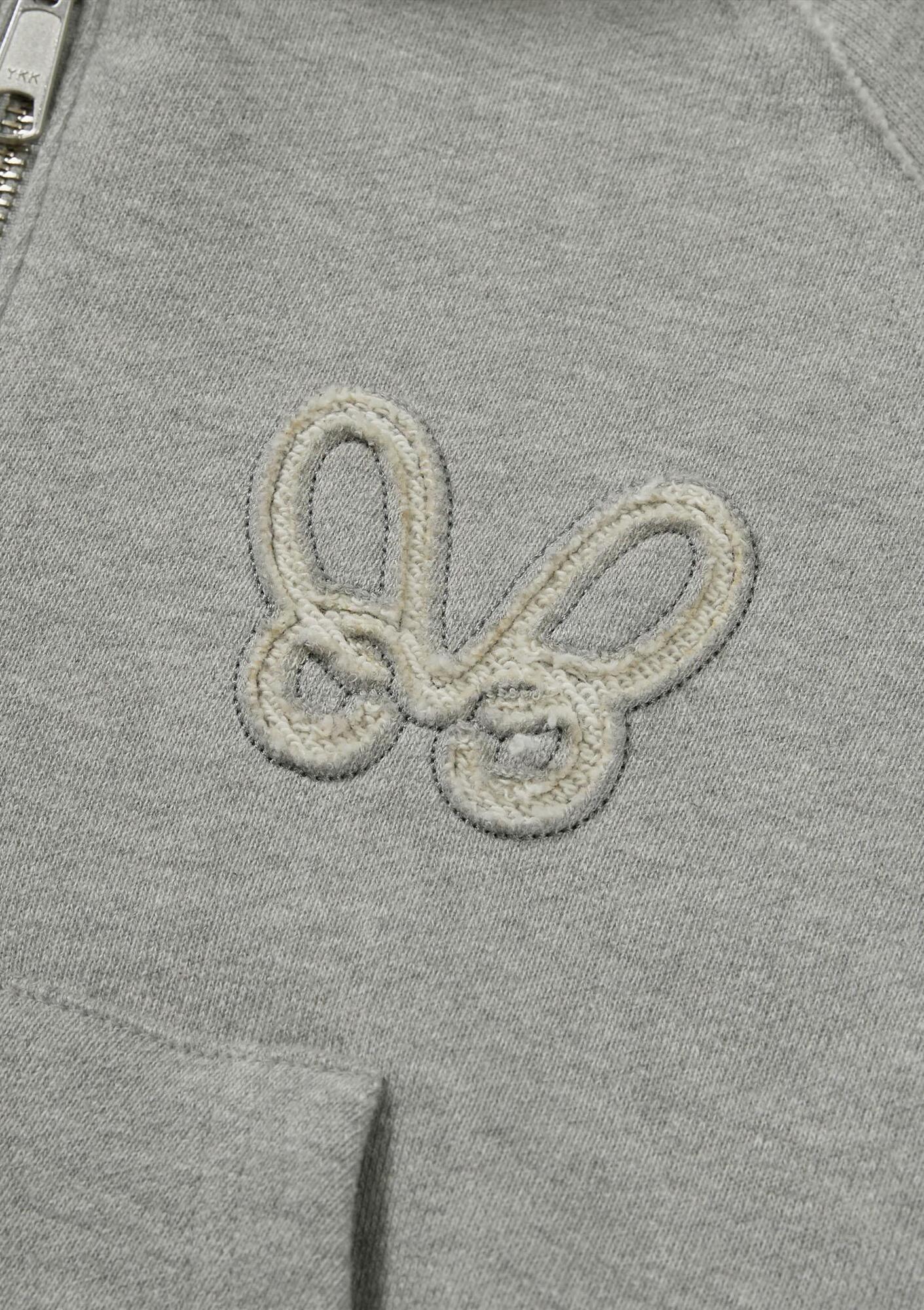 [MMW] CROP HOOD ZIP UP (EVERY GREY) | MMW