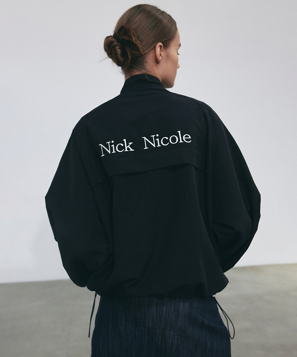 NICOLE STRING WINDBREAKER_BLACK | 닉앤니콜