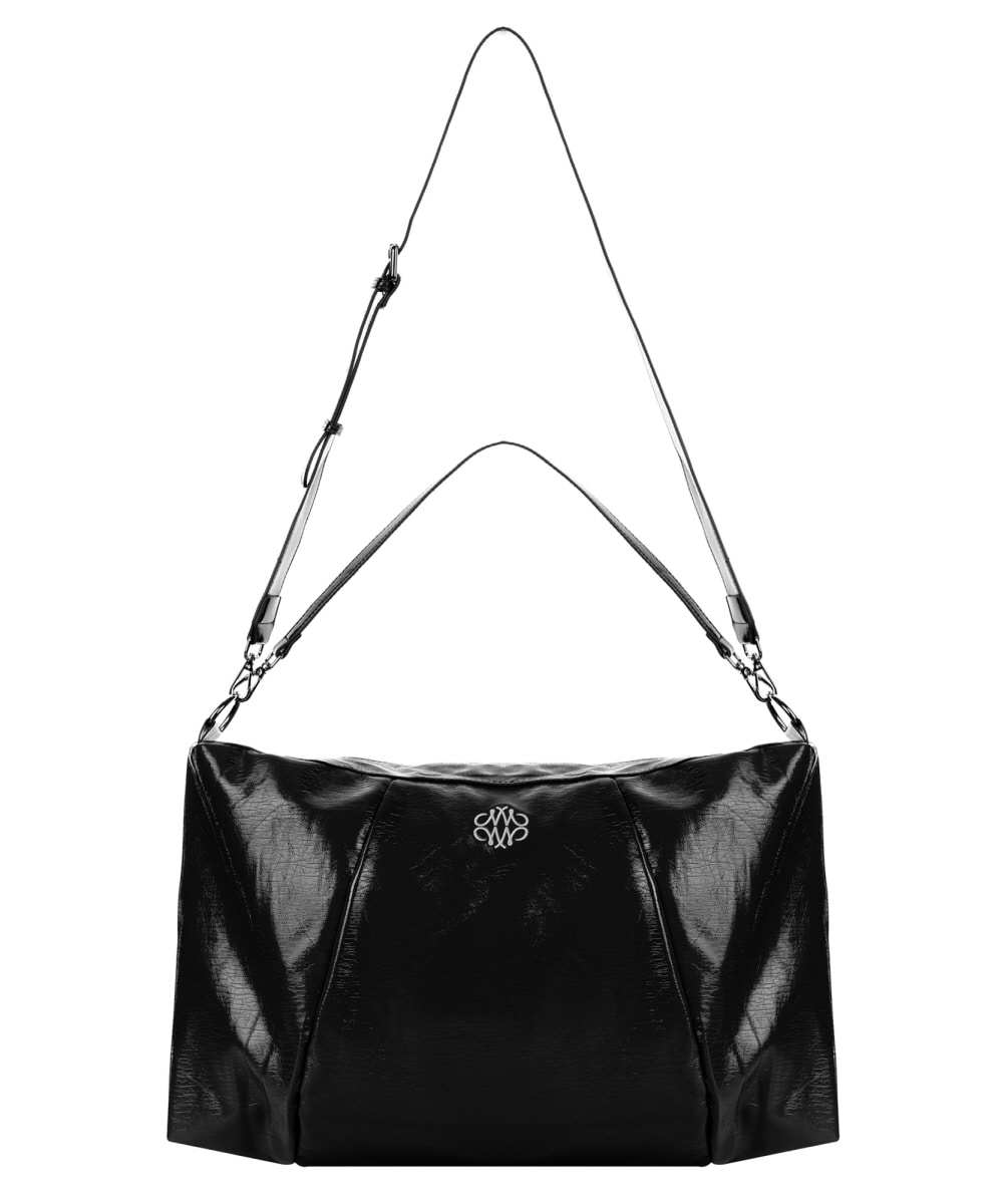NICOLE MEGA SQUARE SHOULDER BAG_BLACK - NICKNICOLE