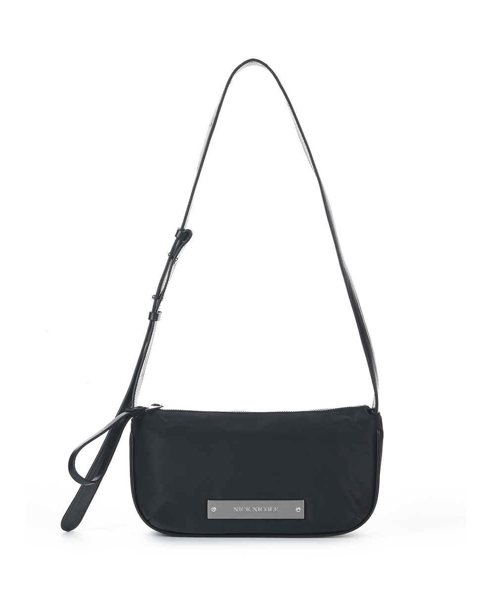 ★NlCK&NLCOLE★ CRYSTAL POUND NYLON BAG_BLACK CRYSTAL POUND NYLON BAG_BLACK - 닉앤니콜