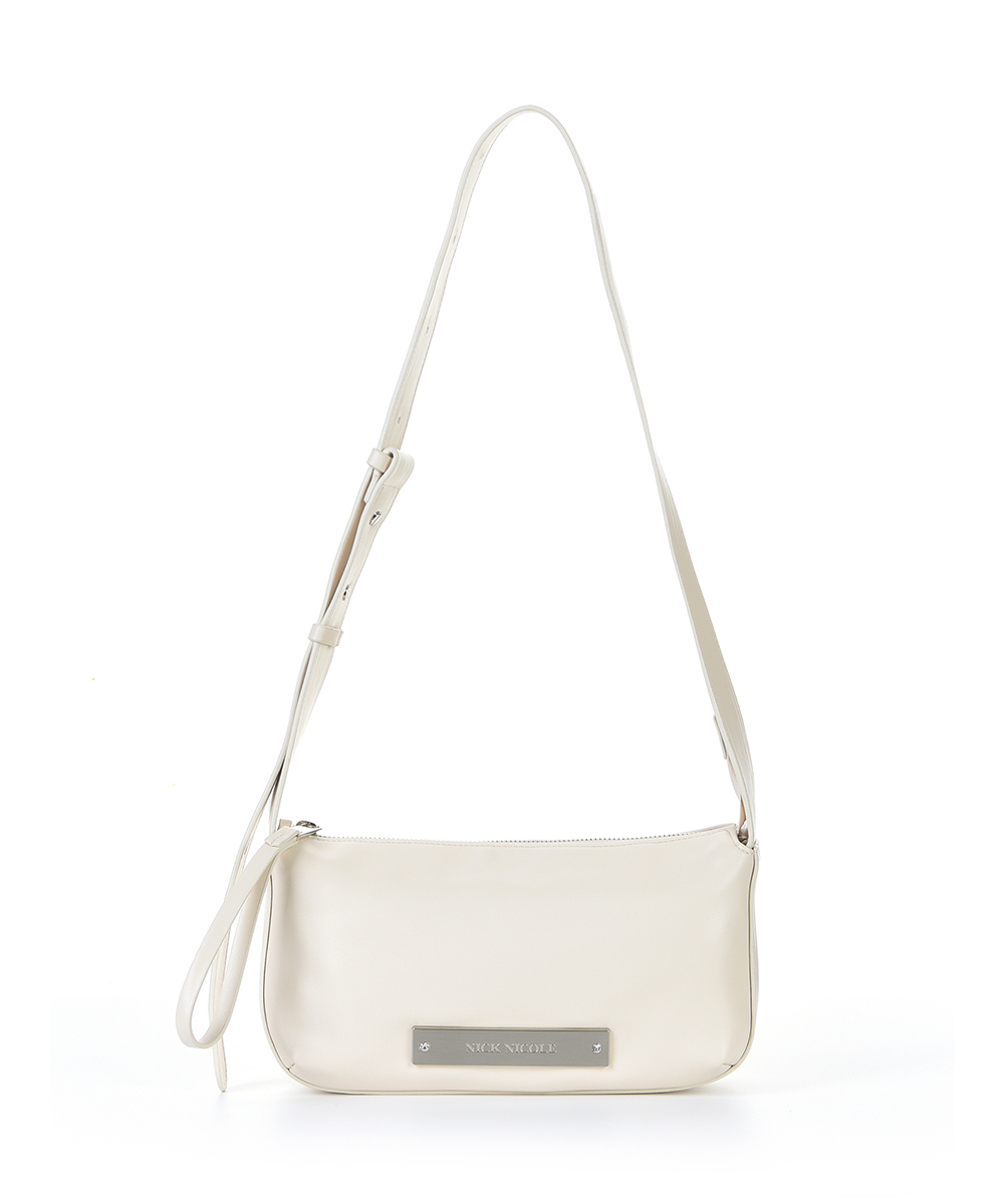 【NICK&NICOLE】CRYSTAL POUND LEATHER BAG CRYSTAL POUND LEATHER BAG_CREAM - 닉앤니콜