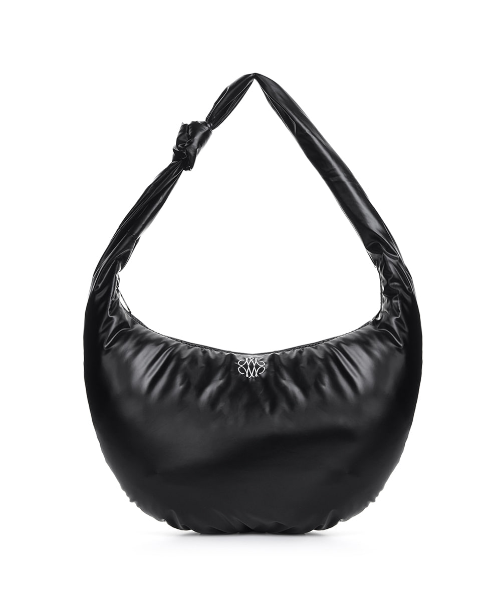 ★NlCK&NLCOLE★ NICOLE GLOSSY SHOULDER KNOT BAG_BROWN NICOLE GLOSSY SHOULDER KNOT BAG_BROWN - 닉앤니콜