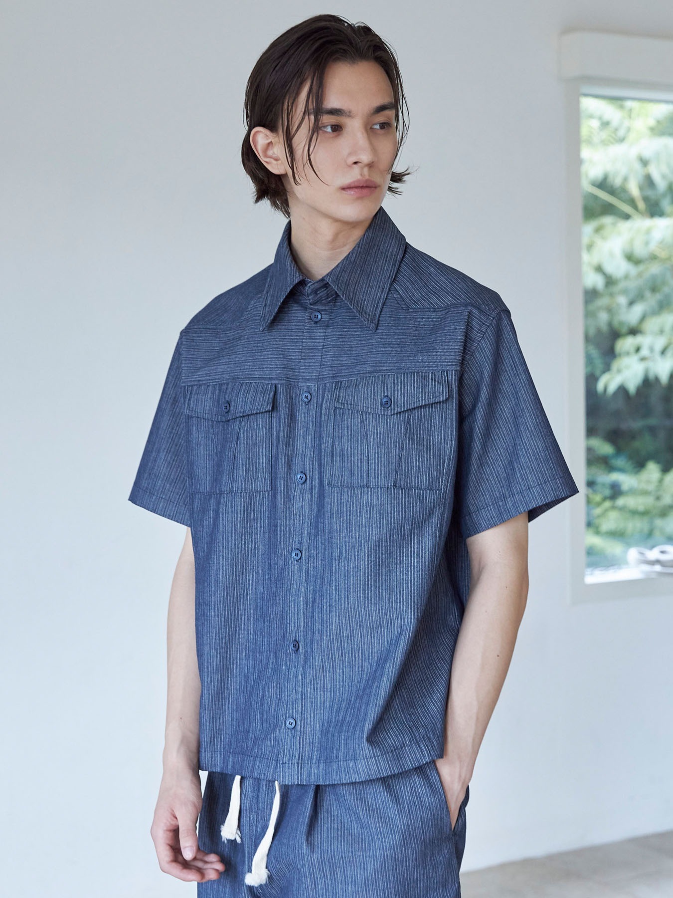 [RADINEO]★25SS★韓国人気★STARRY NIGHT SHORT SLEEVE T-SHIRT Shinzone｜コットン ハーフ スリーブ スマート Tシャツ “HALF