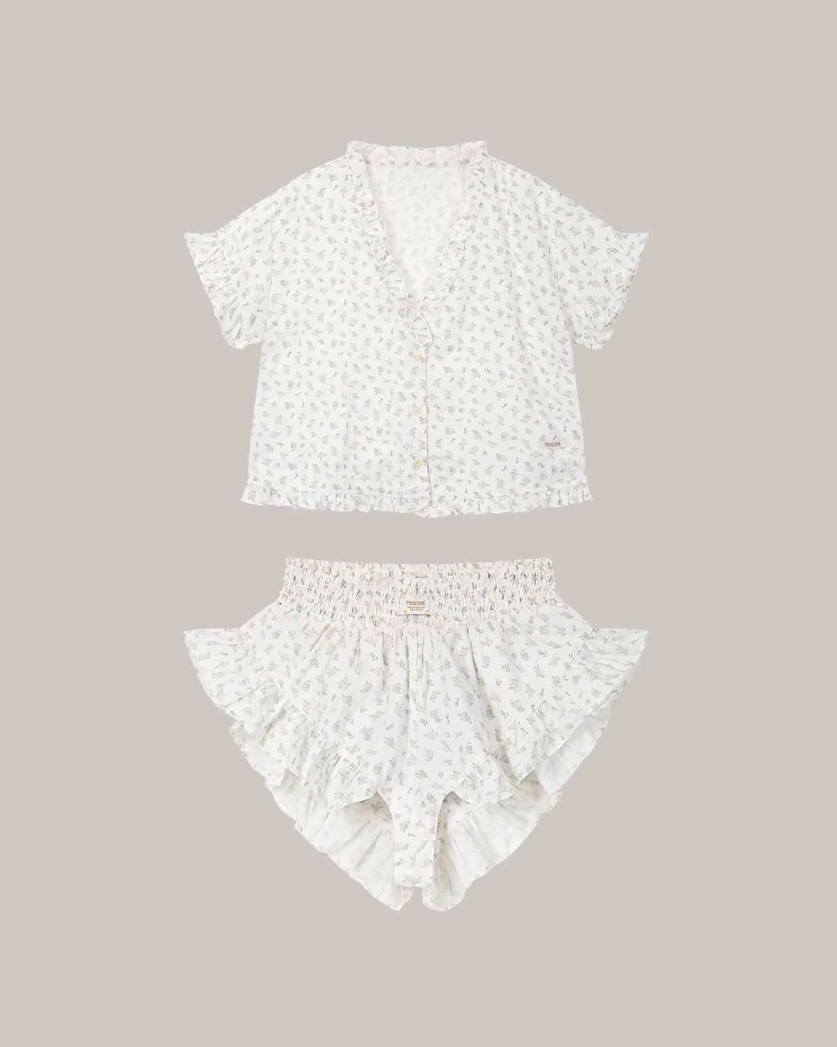 NEA TOP &amp; MINI PANTS SET #WHITE