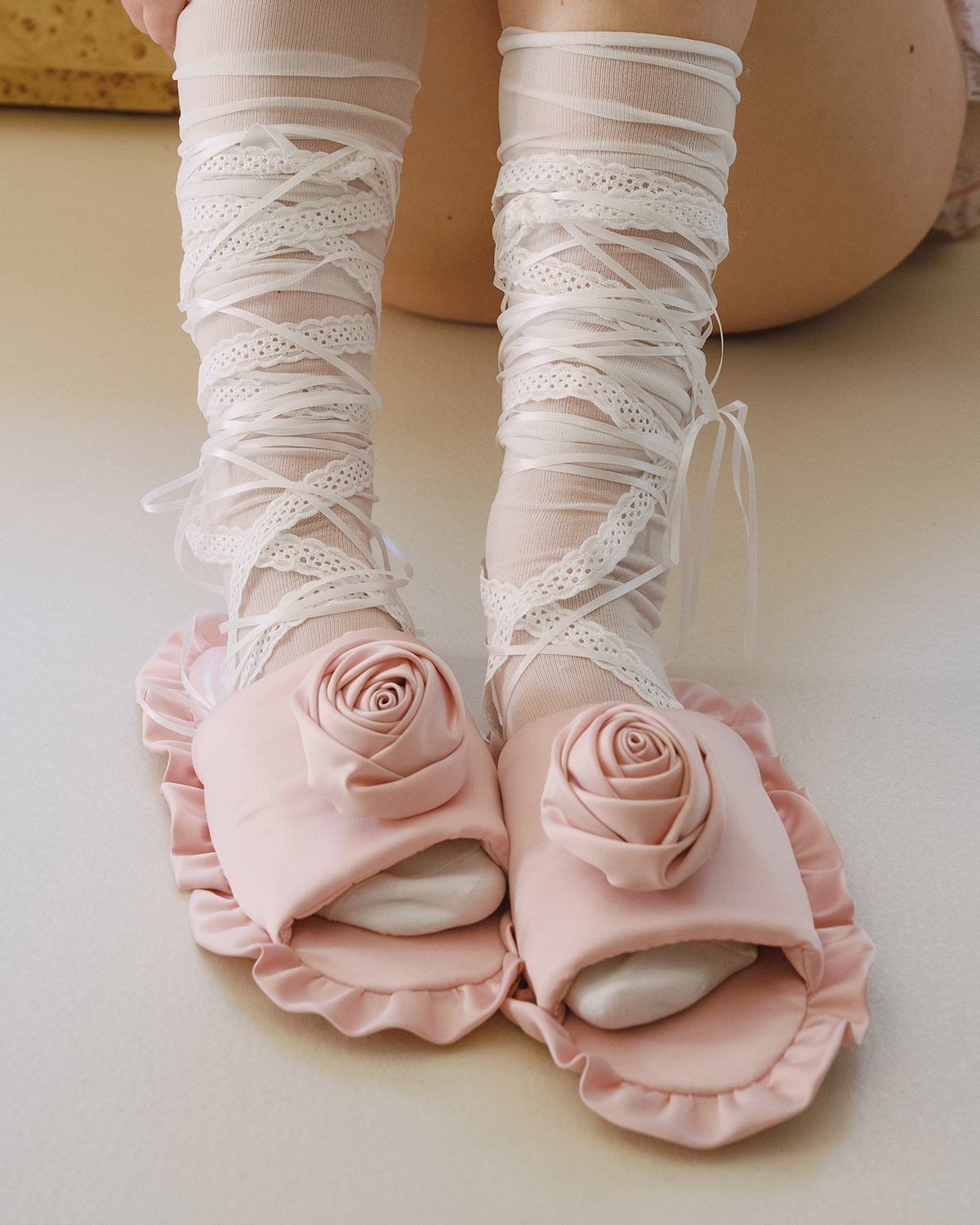 MARÉ ROOM SHOES &amp; BAG SET #PINK