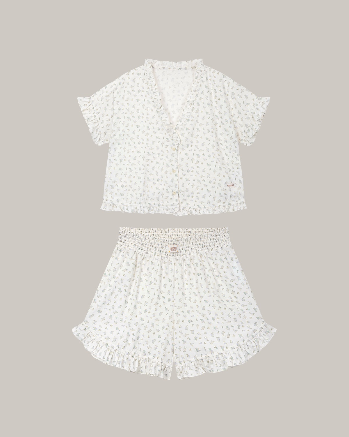 NEA TOP & COMFY PANTS SET #WHITE