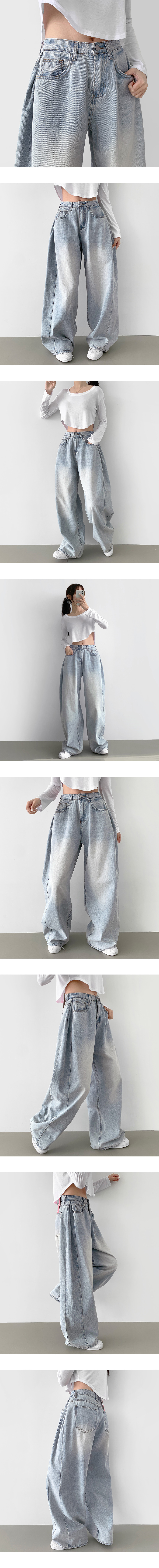 ~XL[옆핀턱/숏&롱,인생핏]주름 옆핀턱 벌룬 와이드핏 통팬츠 상세 이미지 7