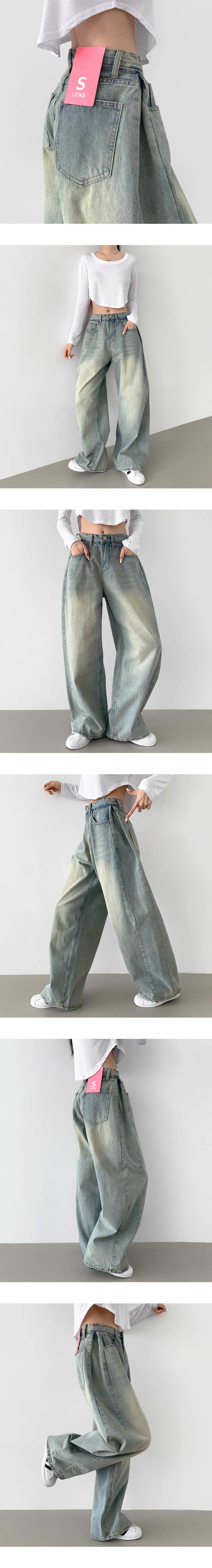 ~XL[옆핀턱/숏&롱,인생핏]주름 옆핀턱 벌룬 와이드핏 통팬츠 상세 이미지 9