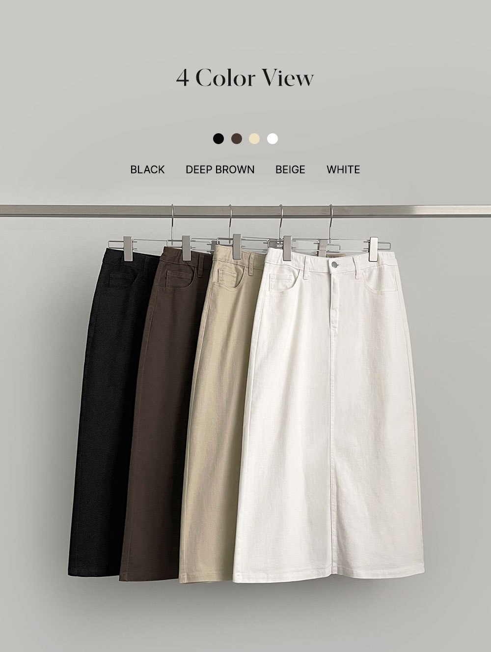 Hラインバックスリットロングスカート | ファッション通販サイト