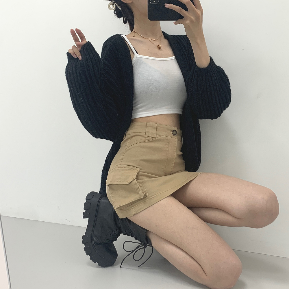 미니 스커트 모델 착용 이미지-S1L31