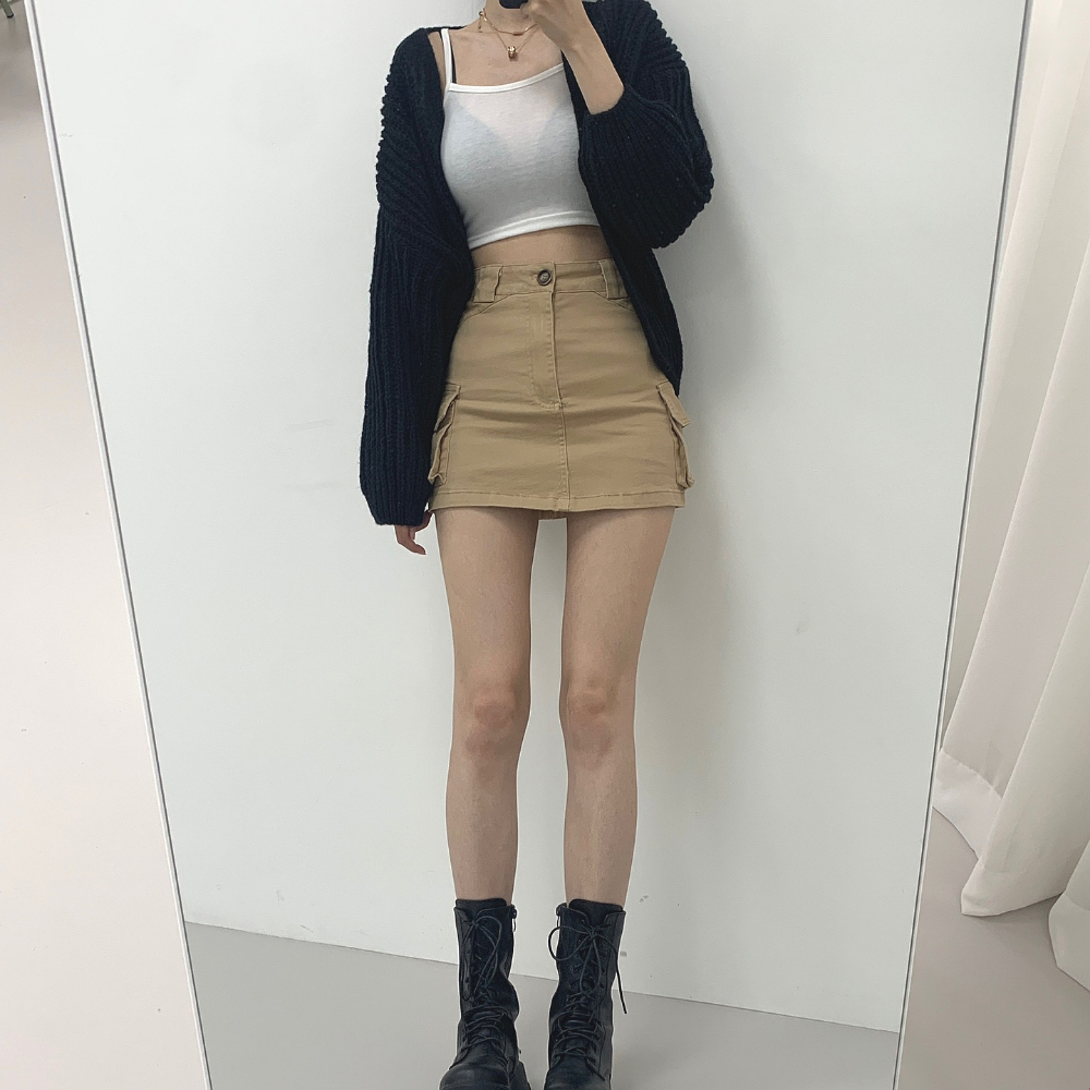미니 스커트 모델 착용 이미지-S1L32