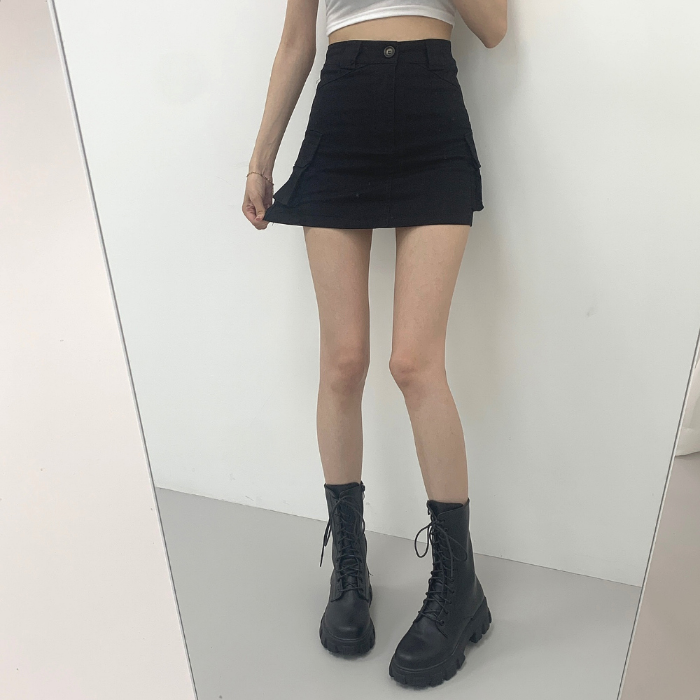 미니 스커트 모델 착용 이미지-S1L18