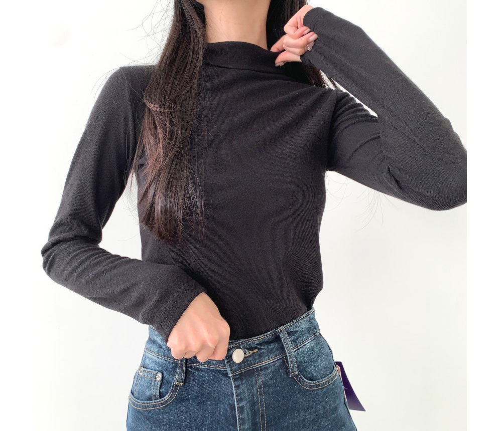 긴팔 티셔츠 모델 착용 이미지-S1L19