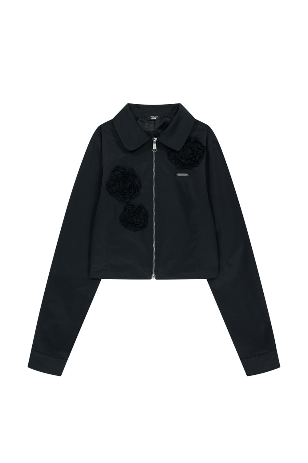 【IUGAMAKARAS】Flowers Zip-Up Jacket ジャケット Flowers Zip-Up Jacket (Black) - IUGAMAKARAS
