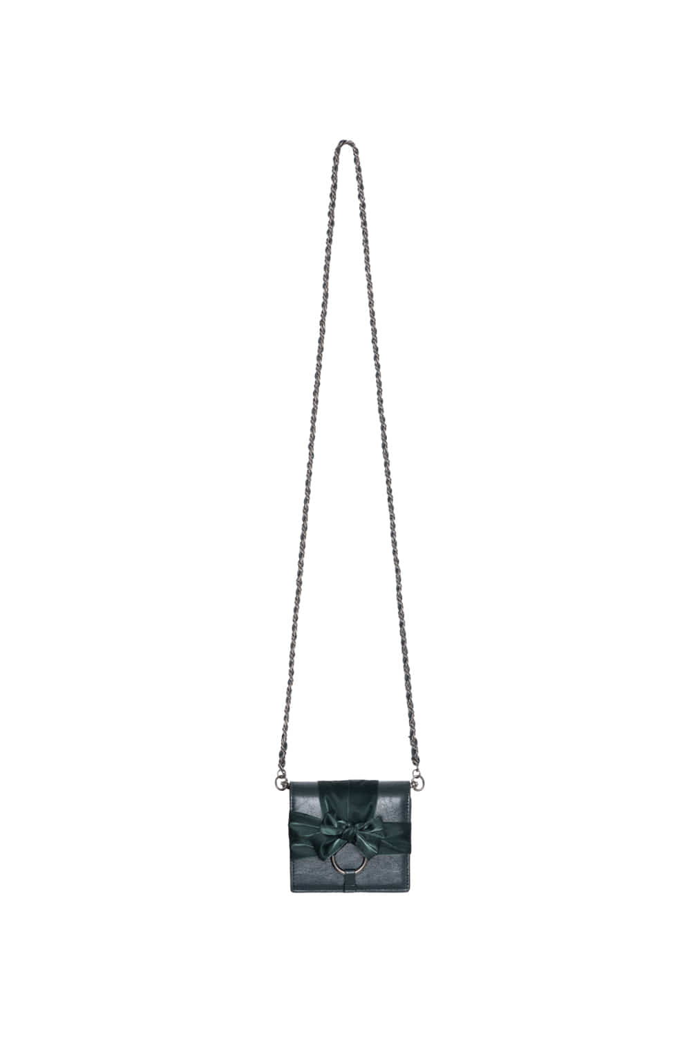 [IUGAMAKARAS]Knotted Wallet Bag/追跡付 Knotted Wallet Bag (Real Leather-GN) - IUGAMAKARAS