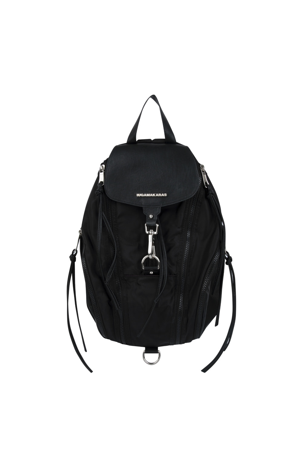 IUGAMAKARAS【送料込】Carabiner Nylon Backpack Black 2 Ways to use This Bag 🗜️ -Carabiner Nylon Backpack(Black