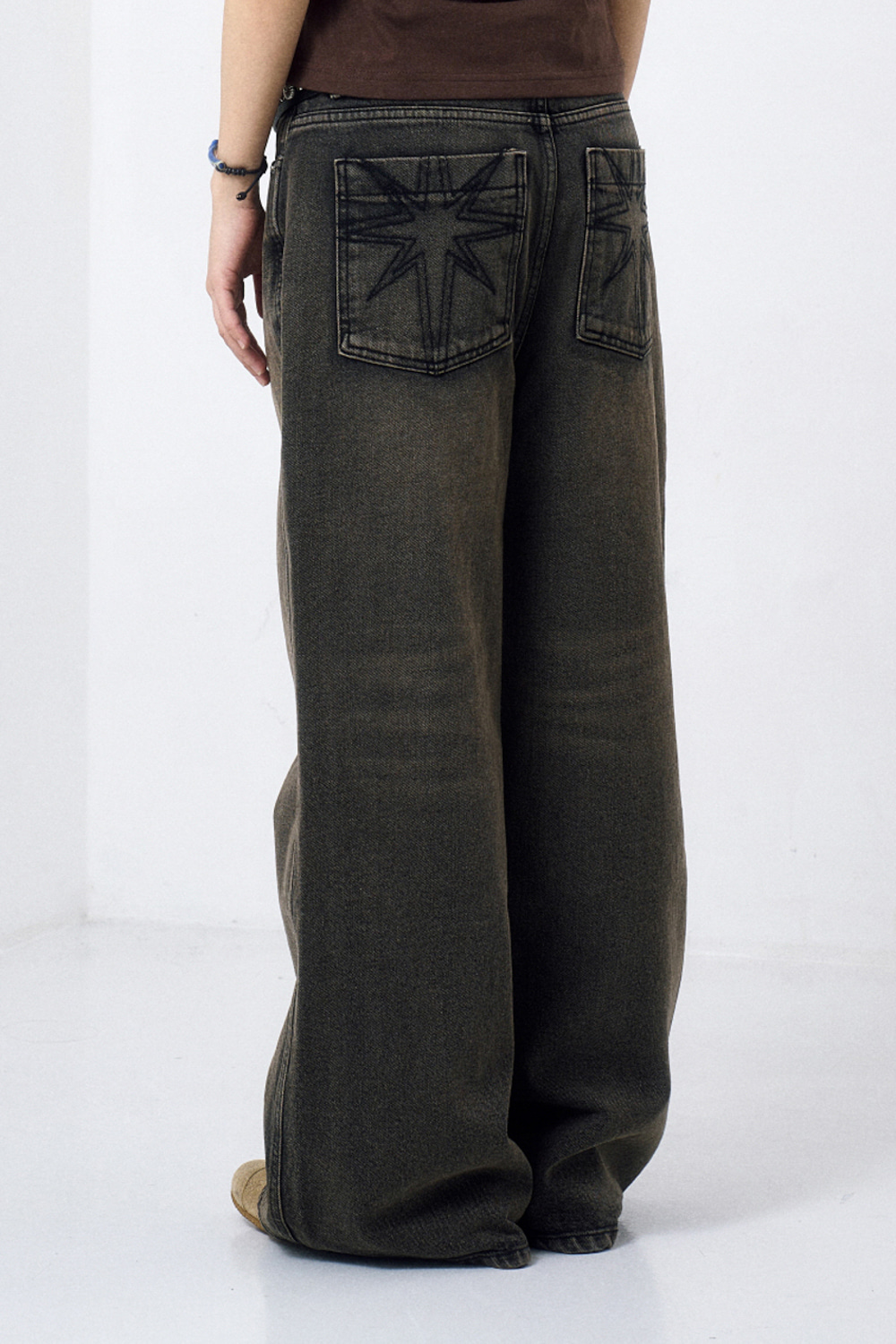 【IUGAMAKARAS】Ribbon Denim Pants IUGAMAKARAS Ribbon Denim Pants