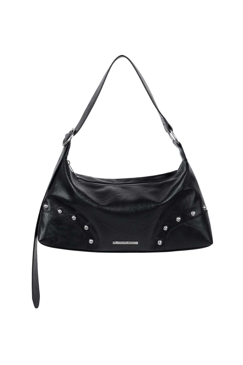 【IUGAMAKARAS】バッグ Bread Leather Shoulder Bag (Black) Studded Leather Shoulder Bag (Black) - IUGAMAKARAS | 60