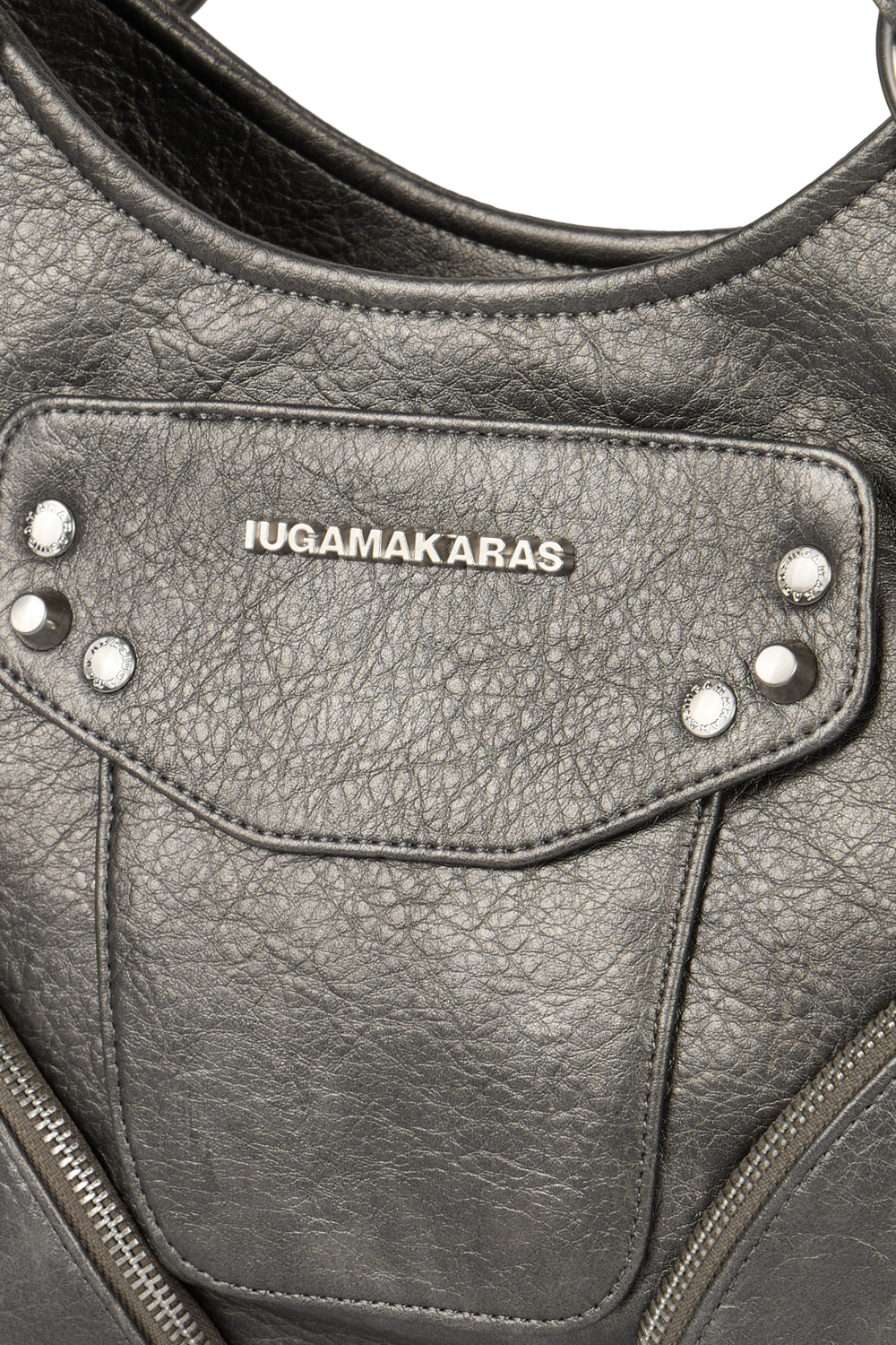 IUGAMAKARAS Studded Shoulder Bag シルバー MUSINSA公式 | IUGAMAKARAS Studded Leather Shoulder Bag (Silver)