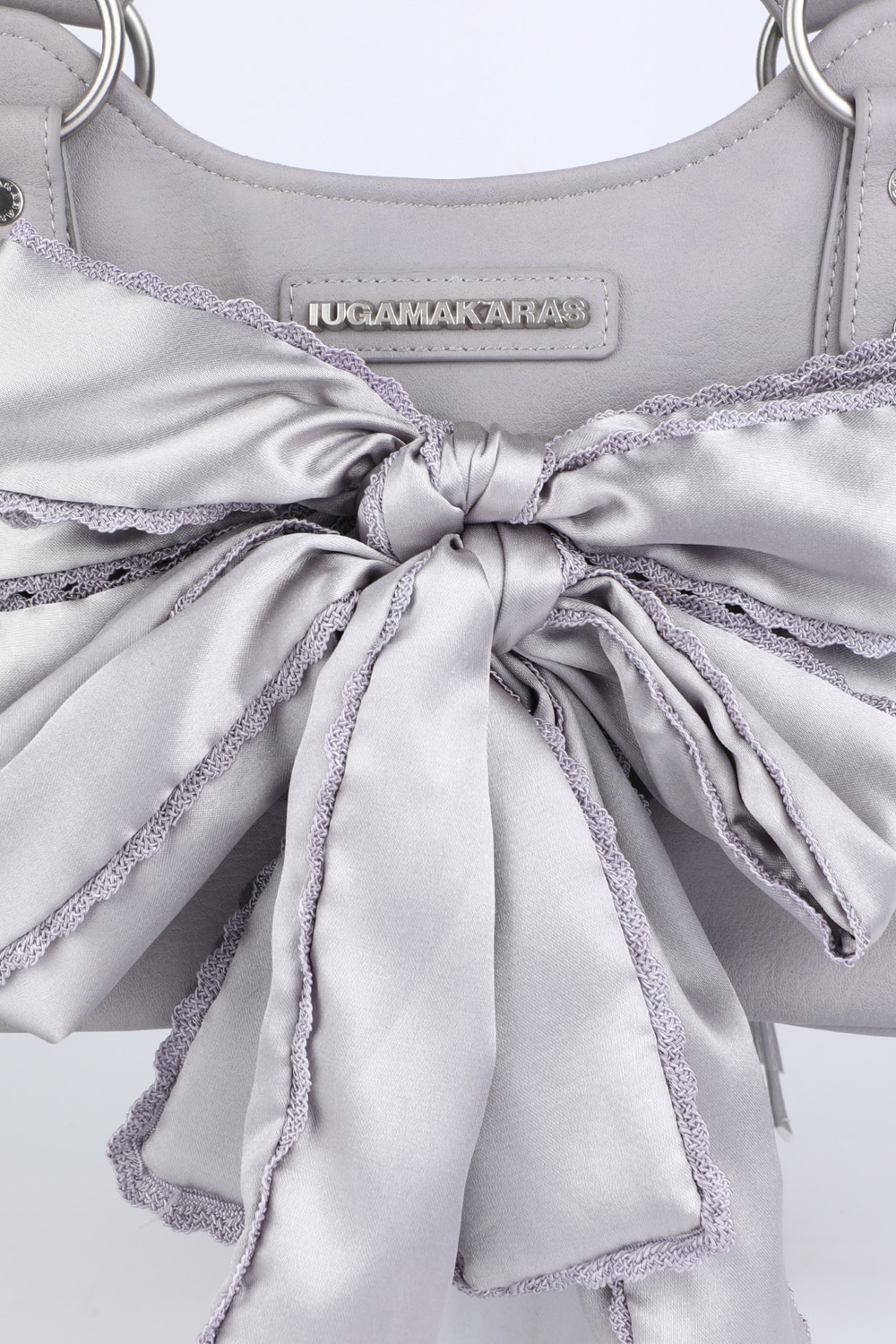 IUGAMAKARAS★韓国★大人気★Laced Ribbon Leather Shoulder Bag Laced Ribbon Leather Shoulder Bag (Light Purple) - IUGAMAKARAS