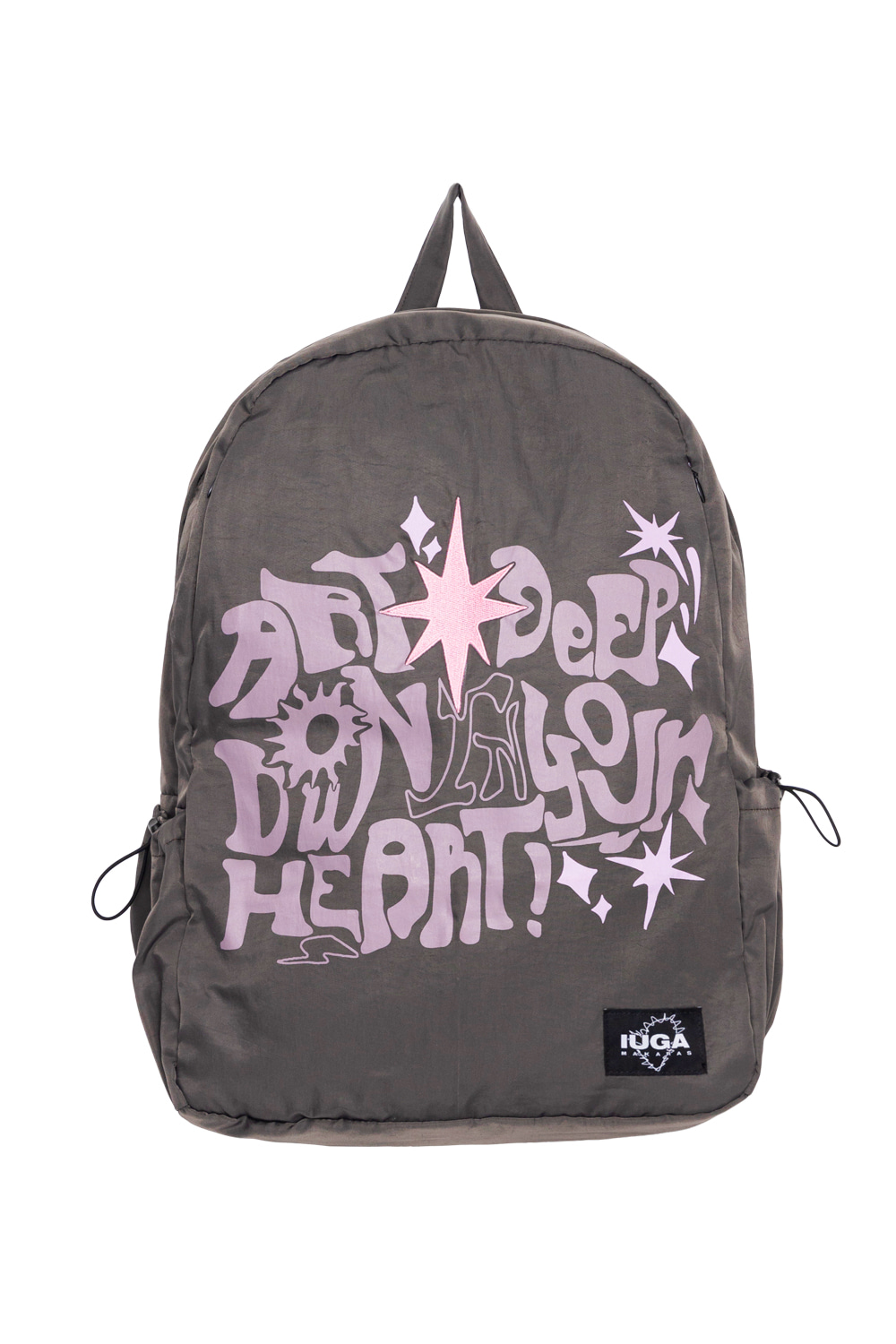 【IUGAMAKARAS】PRINTED HIDDEN POCKET BACKPACK Printed Hidden Pocket Backpack (Gray) - IUGAMAKARAS