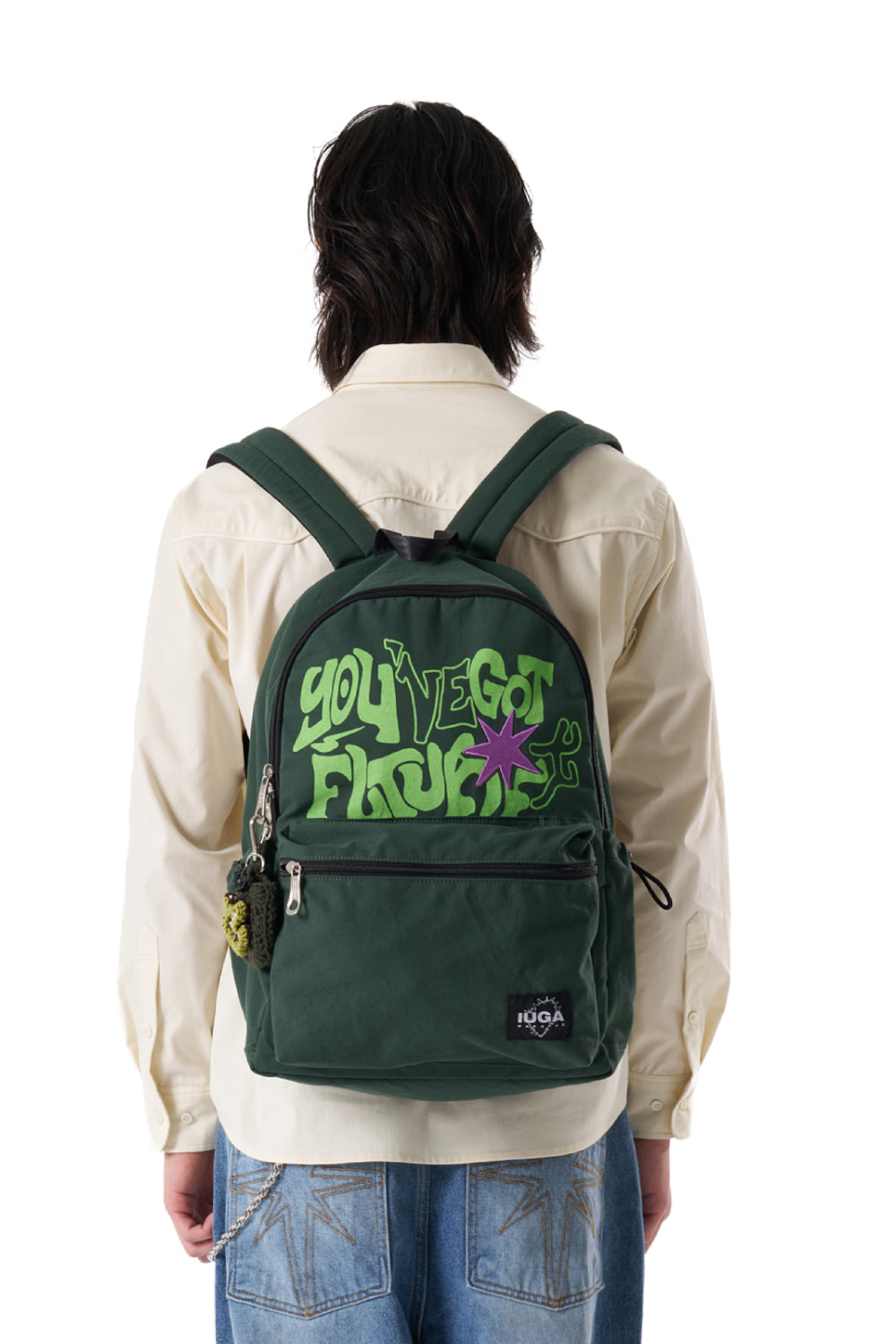 バックパック・リュック IUGAMAKARAS Printed Hidden Pocket Backpack Green IUG24B04GN Printed Hidden Pocket Backpack (Green) - IUGAMAKARAS | 60