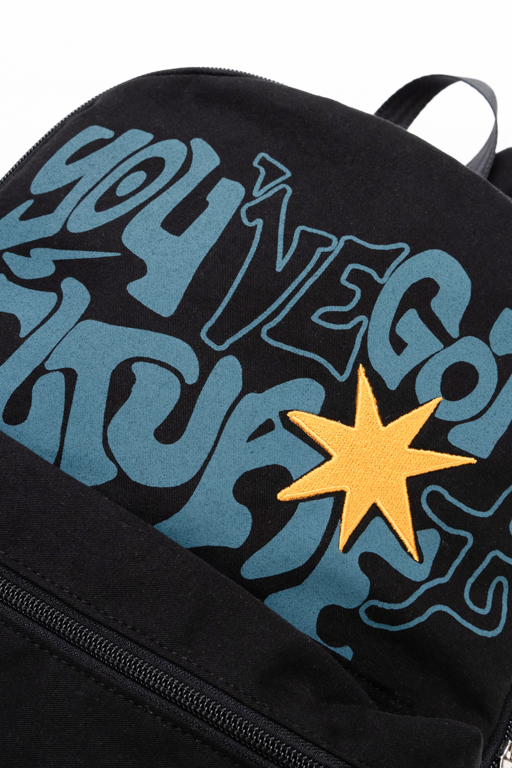 Printed Twill Pocket Backpack (Black) - IUGAMAKARAS