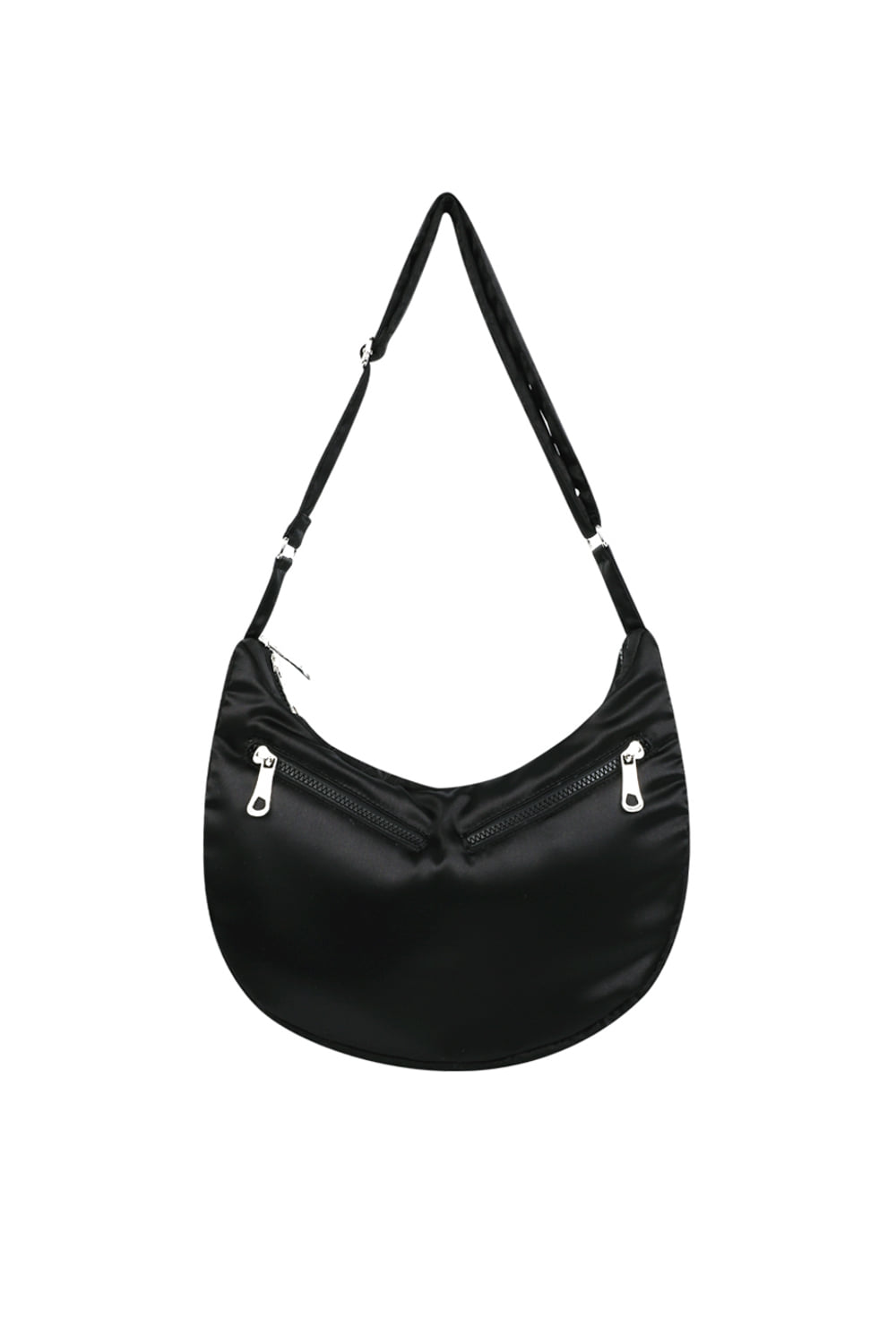 Laced Ribbon Shoulder Bag (Black) - IUGAMAKARAS