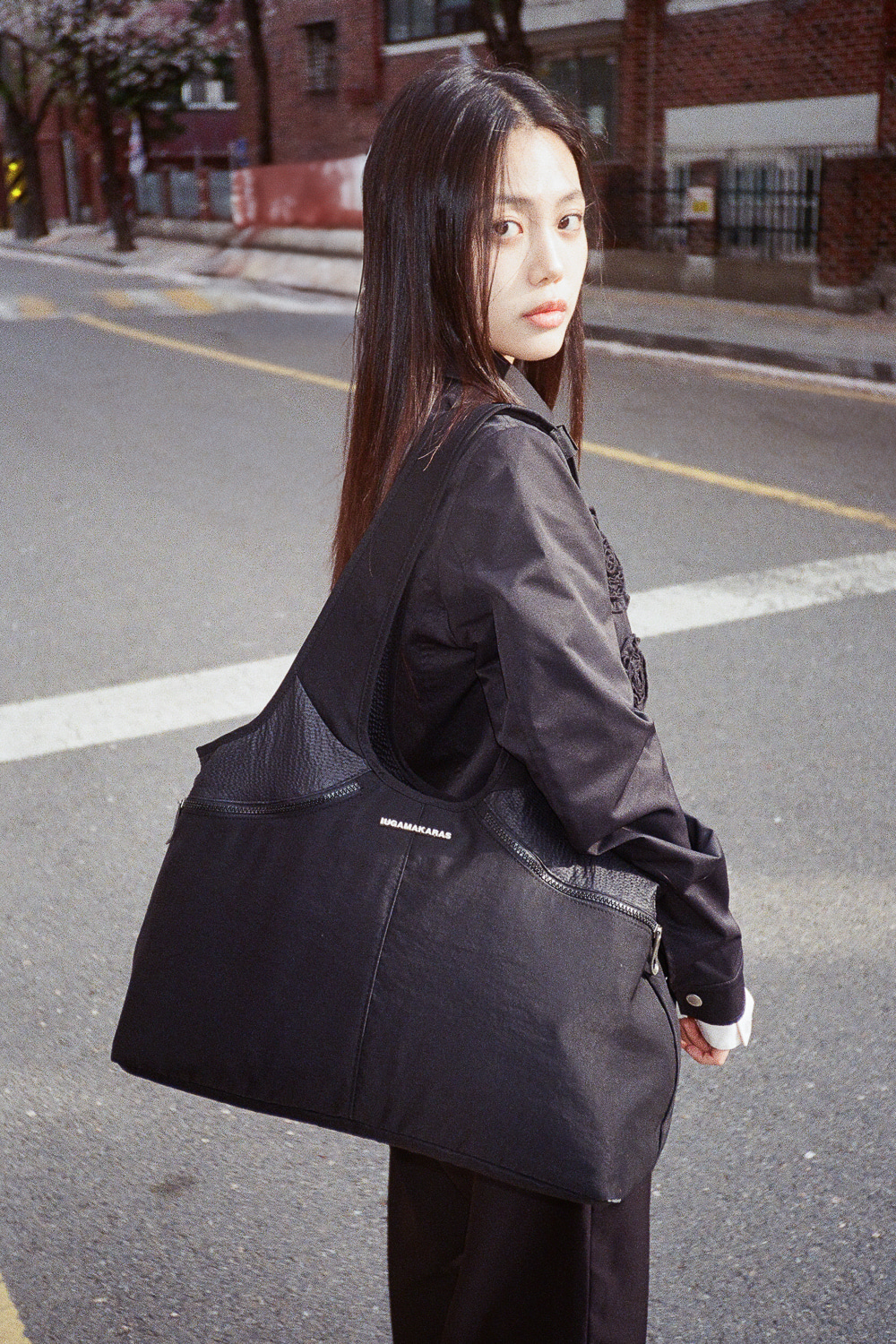 Nylon Shopper Bag (Black) - IUGAMAKARAS