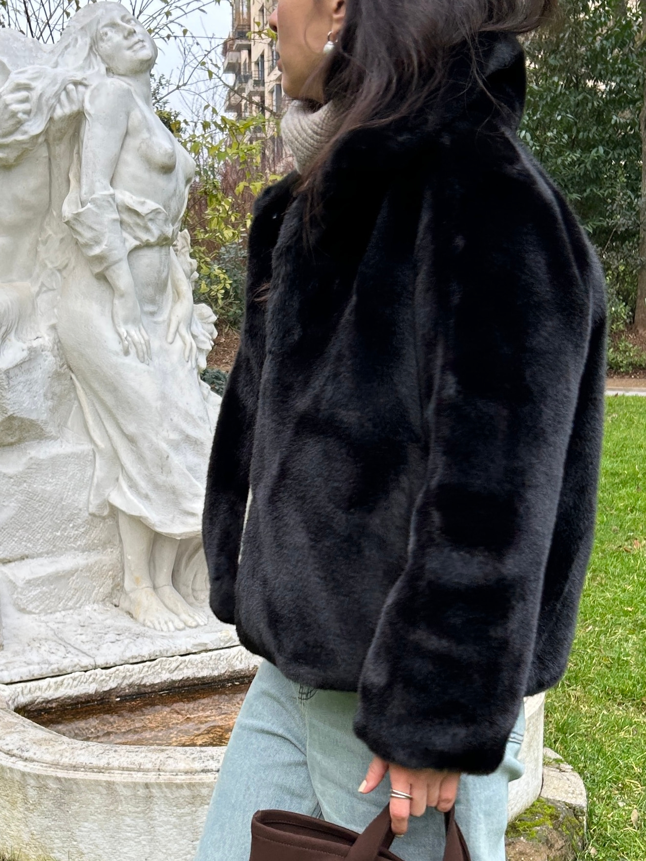 sculptor Faux Fur Zip-Up Jacket