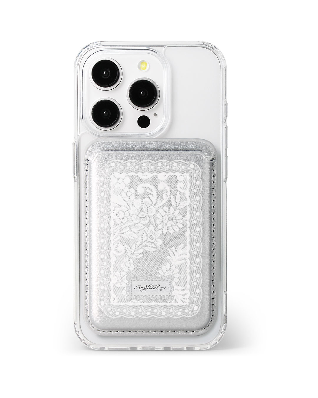 Angel Veil Lace MagSafe Card Pocket