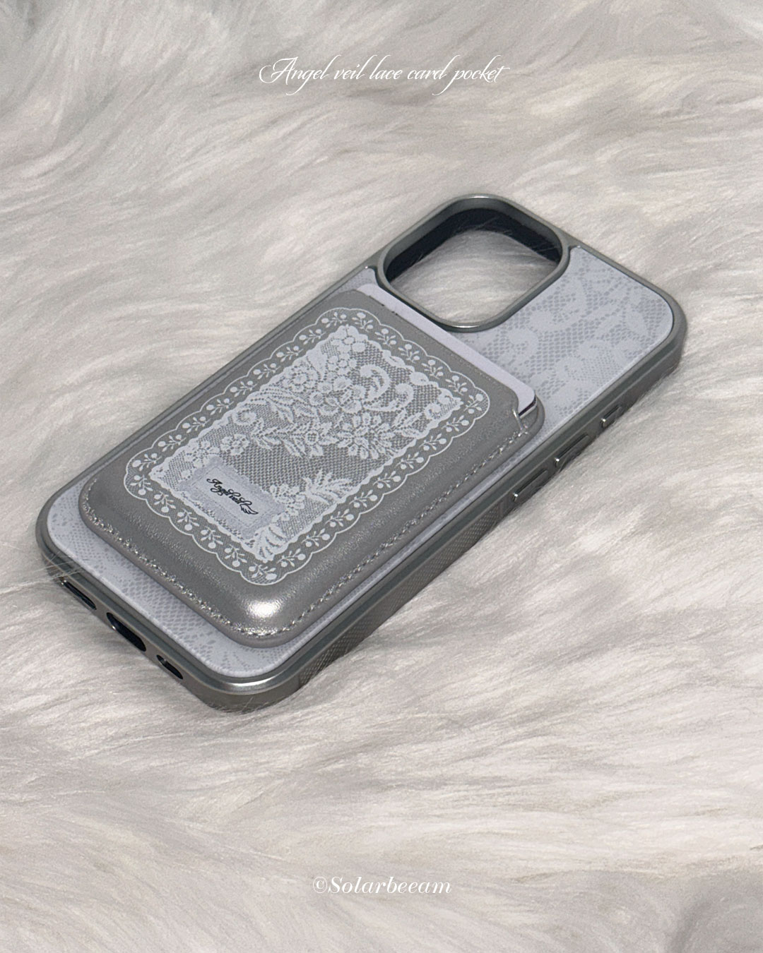 Angel Veil Lace MagSafe Card Pocket