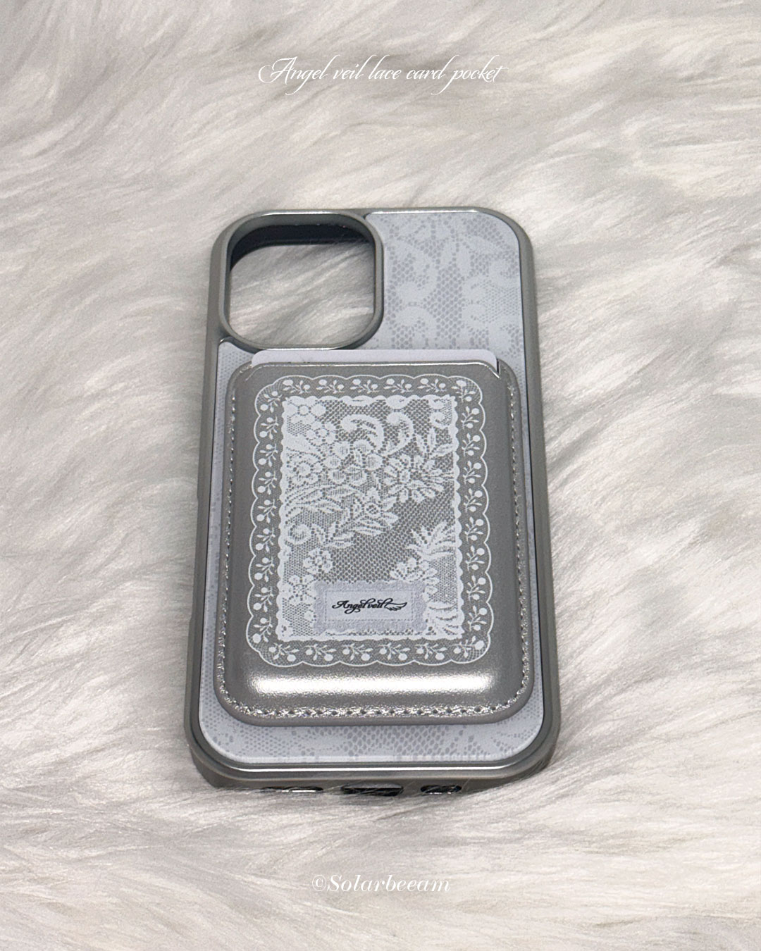 Angel Veil Lace MagSafe Card Pocket