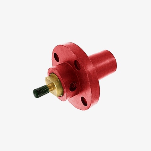 Single Thread Recptical R 17R22-R 17 Series Female Panel Receptacle, 90-Degree, Threaded Stud ...