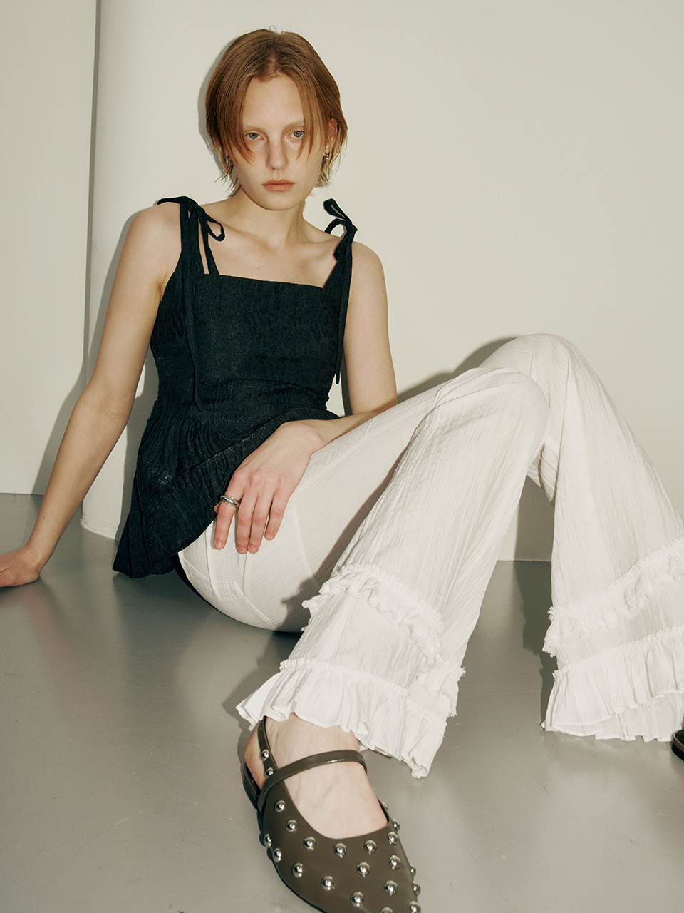 Ruffled Hem Pants VW5ML476_2color - RAIVE