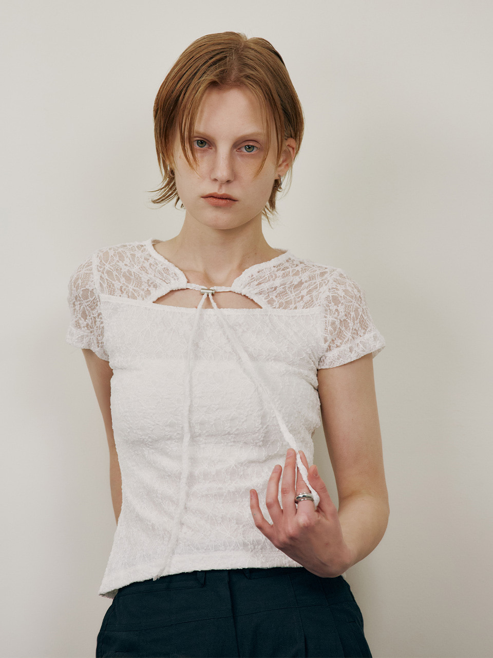 ●RAIVE● Lace Slim Top VW5ME623_2color Lace Slim Top VW5ME623_2color - RAIVE