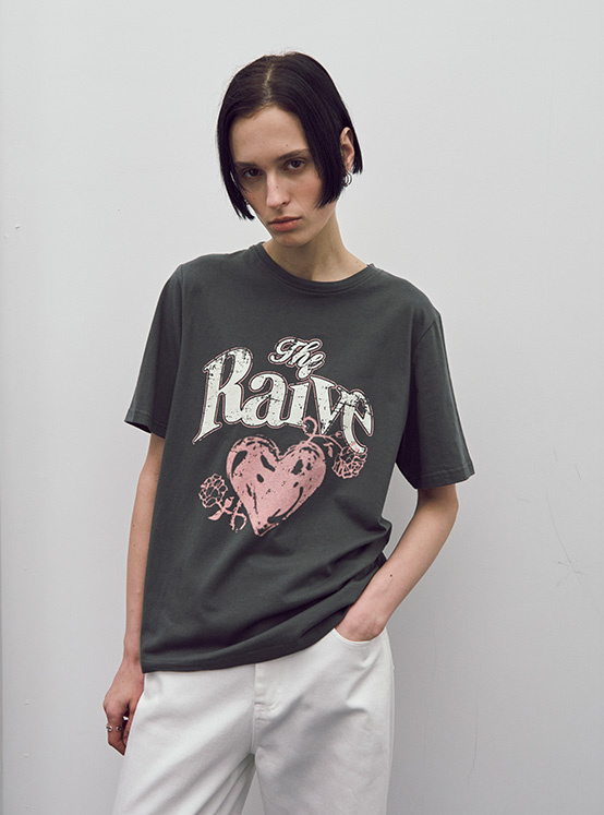 ★RAIVE★ Drawing Heart Graphic Tshirts VW4AE101_3color Heart Fingerprint Women's T-shirt - Etsy