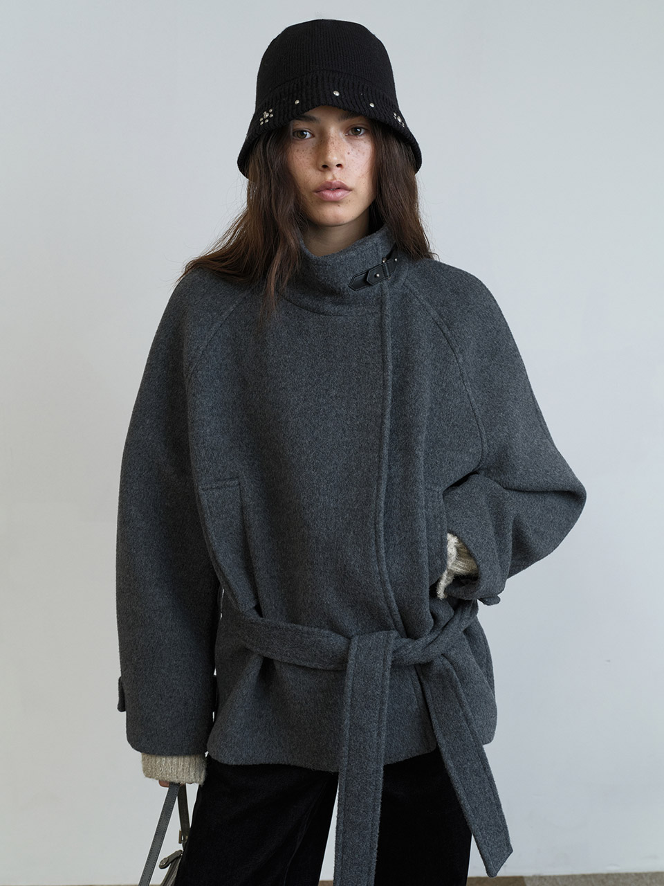 Low-Belted Half Coat VW5WH041_2color - RAIVE