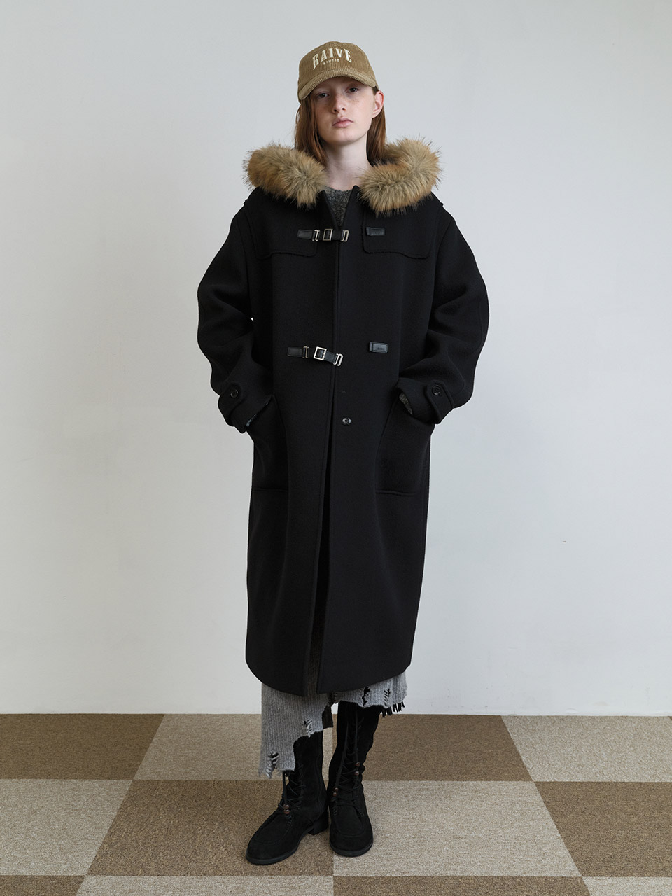 Fur Trimming Long Coat VW5WH046_2color | RAIVE