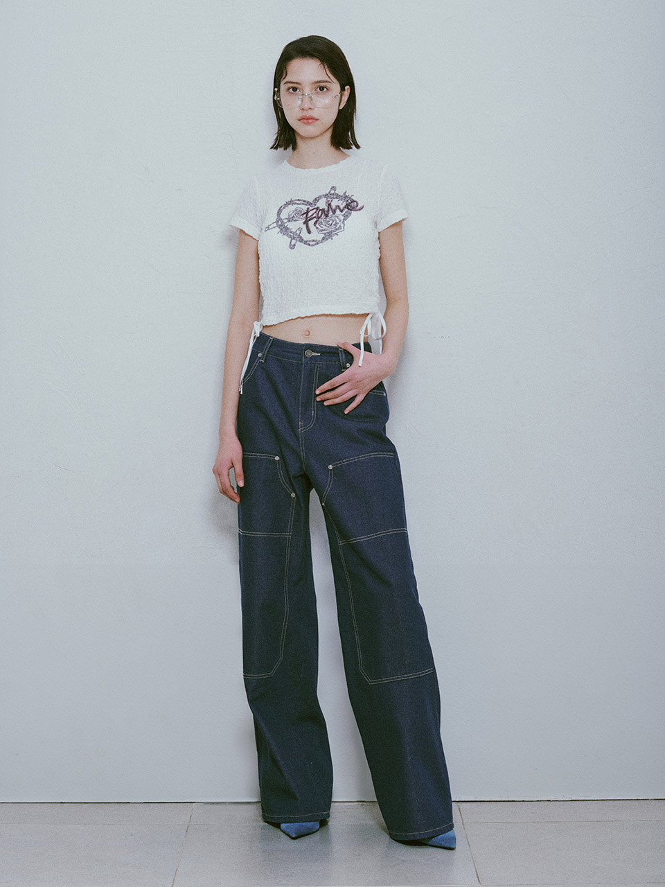 Carpenter Denim Pants in Blue VJ4ML171-22 - RAIVE