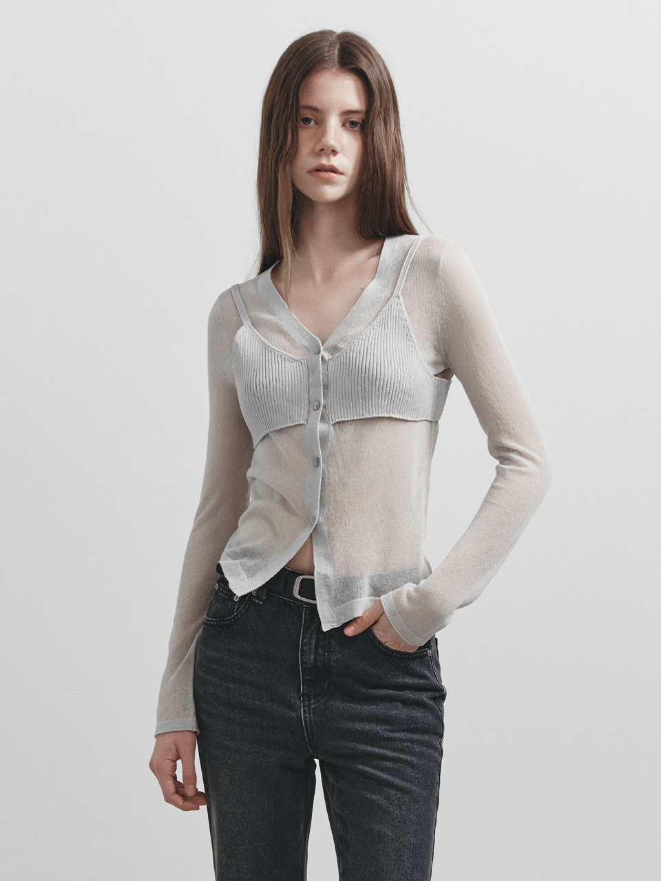 【ё BIOTOP】rayon bustier V cardigan e BIOTOP | BIOTOP - ビオトープ -