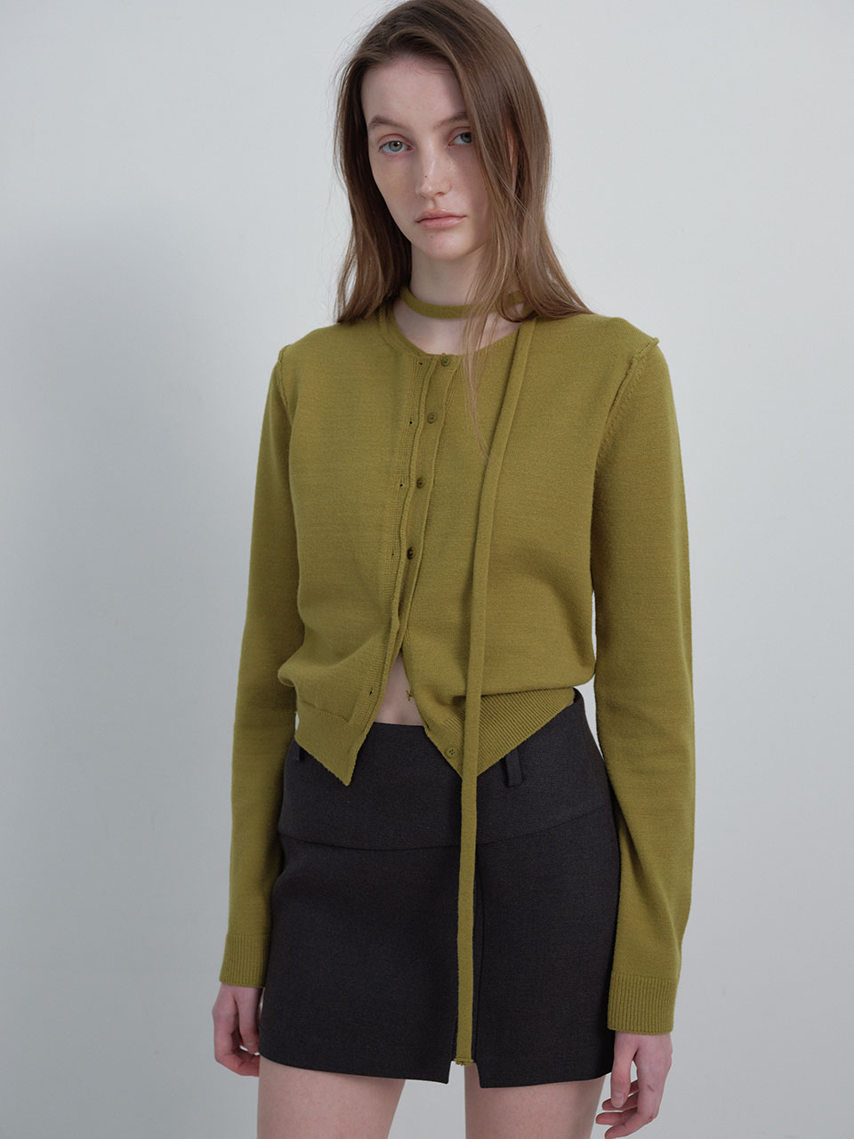 Tie Knit Cardigan VK6SD155_3color - RAIVE