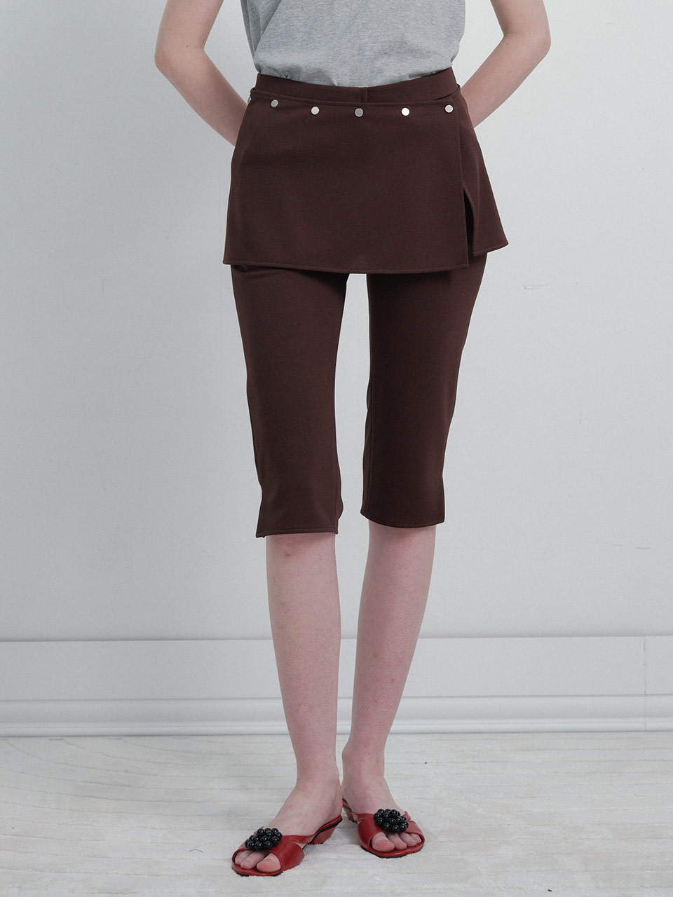 Wrap-skirt Capri Pants VW6SL274_2color - RAIVE