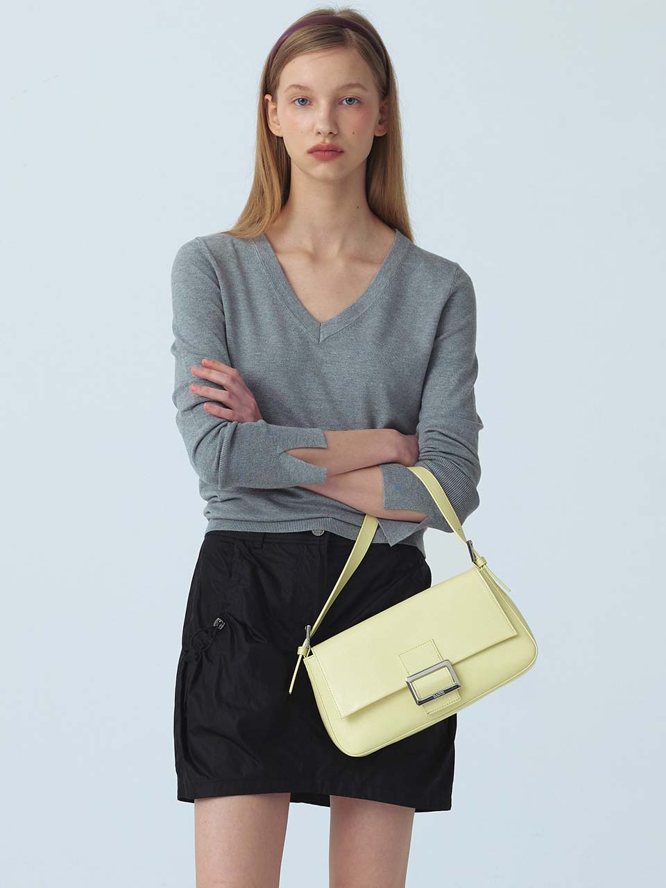 Wrinkle Leather Luke Bag in Butter VX3SG002-DS - RAIVE